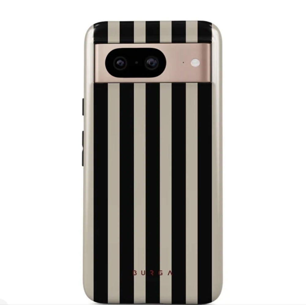 Burga Black and White Striped Phone Case
